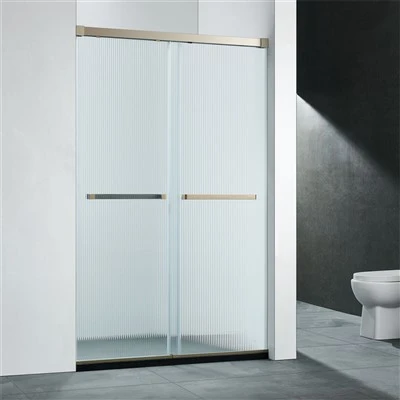 Reeded karbowane szklane drzwi prysznicowe