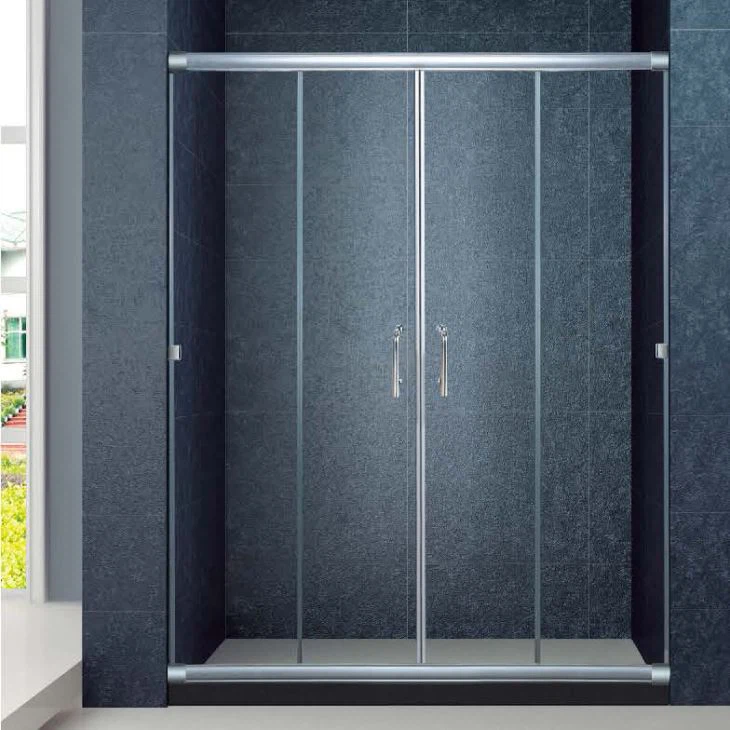 Półzumyczne szklane szklane drzwi szklane szklane szklane drzwi, pasuje 56-60 cal otwarcie, przezroczyste szkło (KD6307)