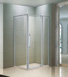 Prostokąta zawiasowe szklane drzwi prysznicowe