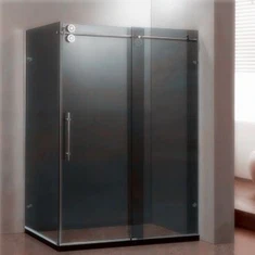 Prostokątna kąpiel pod prysznic z ekranem